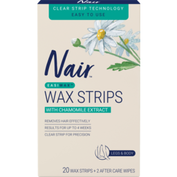 Photo of Nair Easiwax Large Wax Strips | Clear Strip | 20 Pack | Legs & Body 