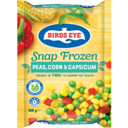 Photo of Birds Eye Snap Frozen Peas Corn & Capsicum 500g