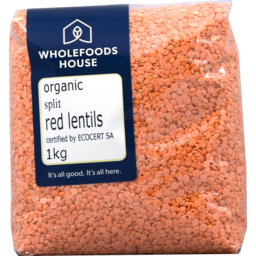 Photo of Wholefoods House Lentils Red Split Organic 1kg
