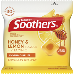 Photo of Soothers Honey & Lemon + Vitamin C 3 Stick Pack
