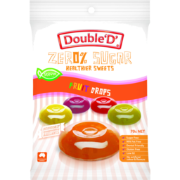 Photo of Double D Sugar Free Fruit Drops 70g