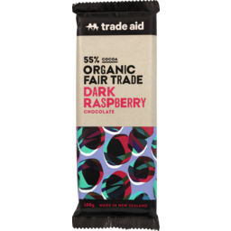 Photo of Trade Aid Chocolate Organic 55% Dark Raspberry 100g