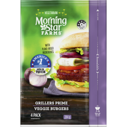 Photo of Morningstar Farms Grillers Prime Burgers 284g