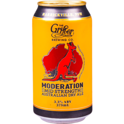 Photo of Grifter Brewing Moderation Mid Strength Australian Dry Ale Can