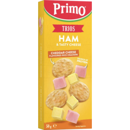 Photo of Primo Trios Ham & Tasty Cheese with Rice Crackers m