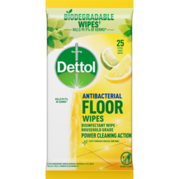 Photo of Dettol Antibacterial Floor Cleaning Wipes Citrus 25pk
