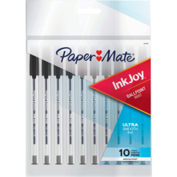 Photo of Paper Mate Inkjoy 100st Capped Ballpoint Pen Black - Pack Of 10
