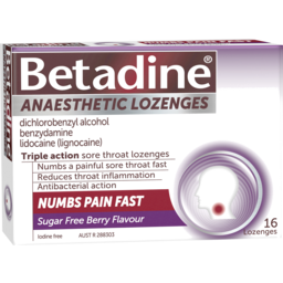 Photo of Betadine Anaesthetic Lozenges Berry 16 Pack 