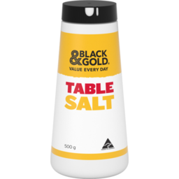 Photo of Black & Gold Table Salt Drum 500gm