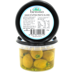 Photo of Benino Hand Stuffed Pesto Olives 250g