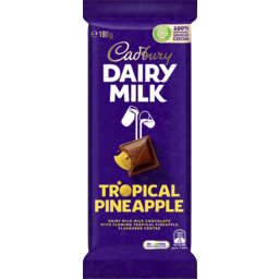 Photo of Cadbury Dairy Milk Tropical Pineapple Chocolate Block 180g