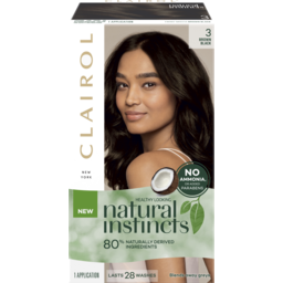 Photo of Clairol Natural Instincts Semi-Permanent Hair Colour 3 Brown Black