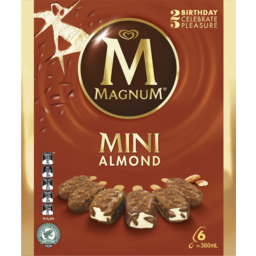 Photo of Streets Magnum Almond Mini Ice Creams 6 Pack