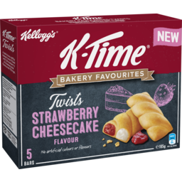 Photo of Kellogg's K-Time Bakery Favourites Twists Strawberry Cheesecake 5 Pack 165g 165g