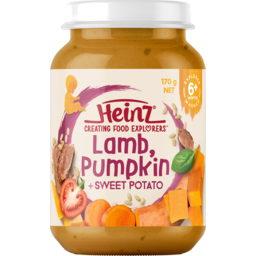 Photo of Heinz® Lamb, Pumpkin + Sweet Potato Baby Food Jar 6+ Months 170g