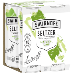 Photo of Smirnoff Seltzer Natural Lime 5% 4.0x250ml