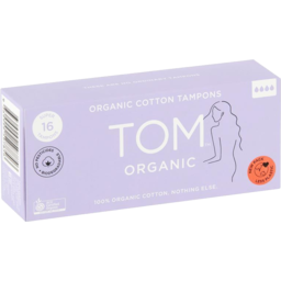 Photo of Tom Organic Tampons Super 16pk