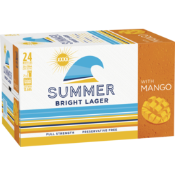 Photo of XXXX Summer Bright Lager With Mango 330ml 24 Pack