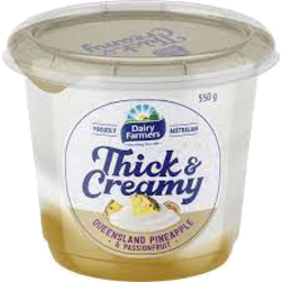 Photo of Dairy Farmers Thick & Creamy Queensland Pineapple & Passionfruit Yoghurt 550g 