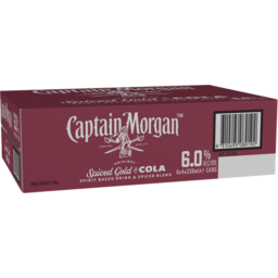 Photo of Captain Morgan Spiced Rum & Cola 6% Can 330ml 24pk
