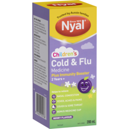 Photo of Nyal Children's Cold & Flu Medicine Plus Immunity Booster Oral Liquid 2 Years+ Berry 200ml