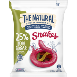 Photo of The Natural Confectionery Co. Reduced Sugar Snakes Lollies 260g