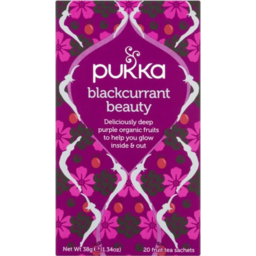 Photo of Pukka Blackcurrant Beauty Deep Purple Organic Fruits Tea Bags 20 Pack