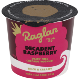 Photo of Raglan Food Co Coconut Yoghurt Dairy-Free Decadent Raspberry with Real Fruit Base 150g