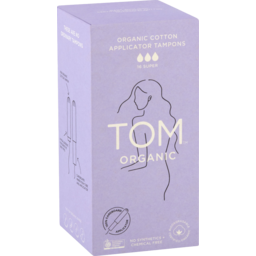 Photo of Tom Organic Super Organic Cotton Applicator Tampons 16 Pack 