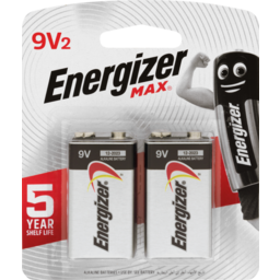 Photo of Energizer Max Alkaline Batteries 9v 2pk