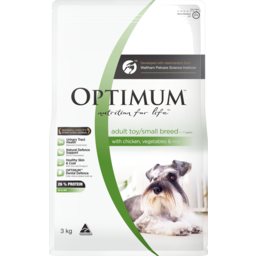 Photo of Optimum Adult Toy Small Breed 1 - 7 Years With Chicken Vegetables & Rice Dry Dog Food 3kg