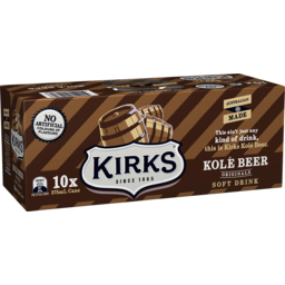 Photo of Kirks Kola Beer Multipack Cans Soft Drink 10x375ml