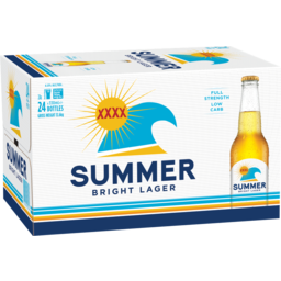 Photo of XXXX Summer Bright Lager Low Carb 24 X 330ml Bottle Carton