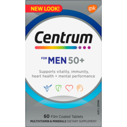 Photo of Centrum For Men 50+ Multivitamin & Minerals Dietary Supplement Tablets 60 Pack