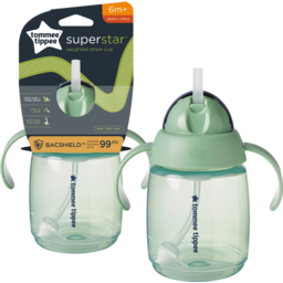 Photo of Tommee Tippee Superstar Weighted Straw Cup For Toddlers With Intellivalve Leak And Shake-Proof Technology And Bacshield Antibacterial Technology, , Pa