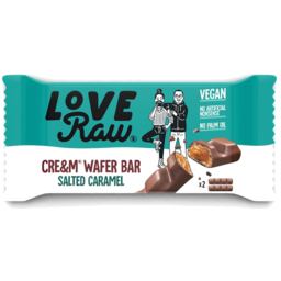 Photo of LOVE RAW Cre&M Wafer Bar Salted Caramel 2x21.5g