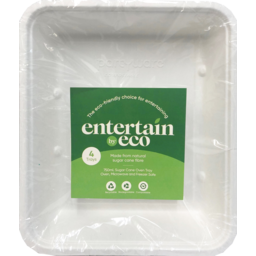 Photo of Entertain By Eco Sugar Cane Oven Tray 750ml 4 Pack