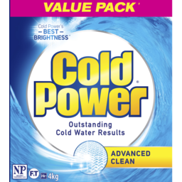 Photo of Cold Power Advanced Clean Front & Top Loader Laundry Powder Value Pack 4kg