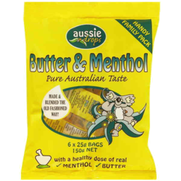 Photo of Aussie Drops Butter & Menthol Handy Pack 6 X 25g 150gm