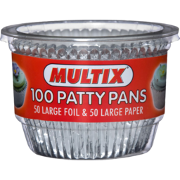 Photo of Multix Patty Pans Foil & Paper 100 Pack