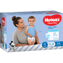 Photo of Nappies, Huggies Ultra Dry Boys Size 5 (13-18 kg) 64-pack