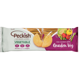 Photo of Peckish Garden Vegetable Rice Crackers 90g