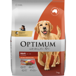 Photo of Optimum Adult All Breeds 18 Months - 7 Years With Beef Vegetables & Rice Dry Dog Food 7kg