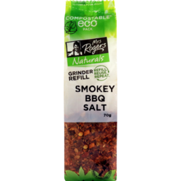Photo of Mrs Rogers Naturals Grinder Refill Smokey BBQ Salt