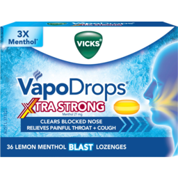 Photo of Vicks Vapo Drops Xtra Strong Lemon Menthol Lozenges 36 Pack