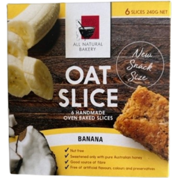 Photo of All Natural Bakery Oat Slice Banana 6 Pack 240gm