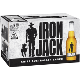 Photo of Iron Jack Crisp Lager Bottle 24pk 330ml
