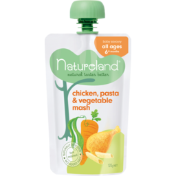 Photo of Natureland Baby Food Pouch Chicken, Pasta & Vegetable 6+ Month 120g