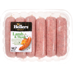 Photo of Hellers Sausages Lamb & Thyme 6 Pack