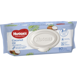 Photo of Baby Wipes, Huggies Thick Coconut Oil 80-pack